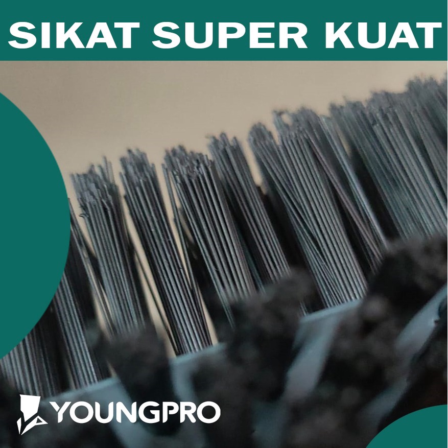 TOILET GAP FLOOR BRUSH +FLOOR SQUEZZER WITH CLIP TGF-01 Sikat Toilet sikat kamar mandi Sikat Dorong Lantai Dengan Wiper Alat Pembersih Lantai Kaca 2IN1