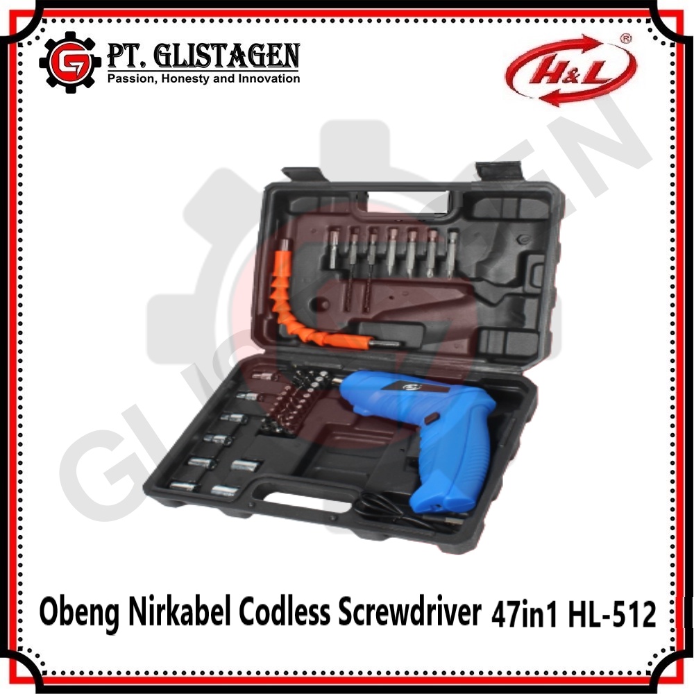 HL-512 Mesin Bor Obeng Nirkabel Cordless Screwdriver 47in1 4.2v