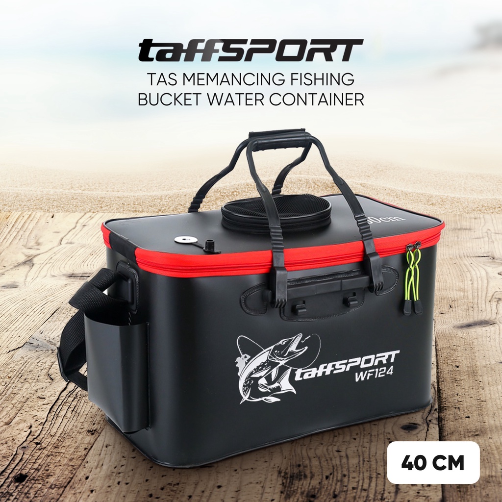 Tas Perlengkapan Memancing Portable Fishing Bucket Camping Water Countainer Tempat Ikan Umpan Hidup Box Ikan-40 CM