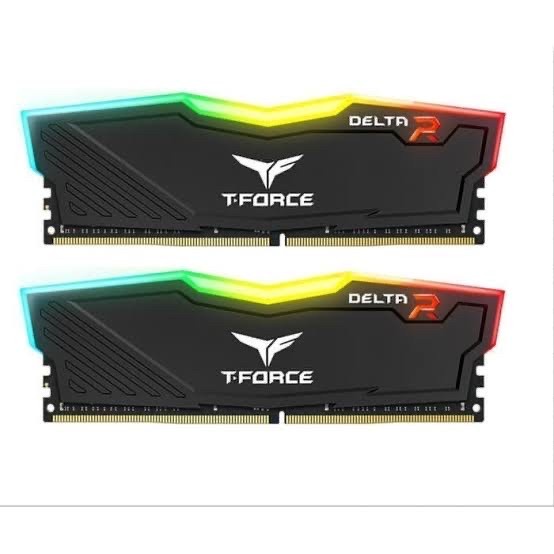 Team T-force Delta DDR4 RGB 16GB 3200Mhz Dual Channel (2x8GB) - Hitam