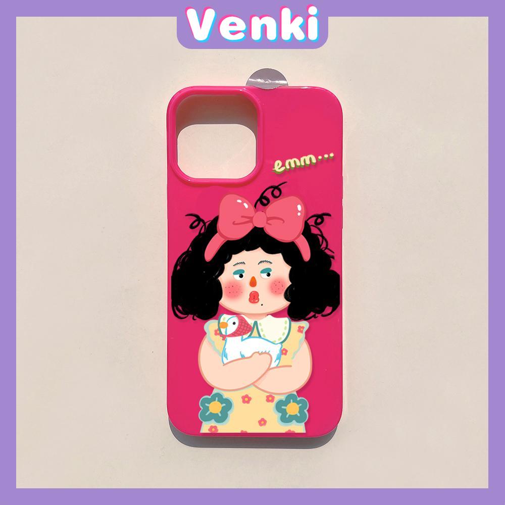 iPhone Case Soft TPU Glossy Pink Candy Case Cute Cartoon Curly Hair Girl Camera Protection Shockproof For iPhone 14 13 12 11 Pro Max 7 8 Plus X XR