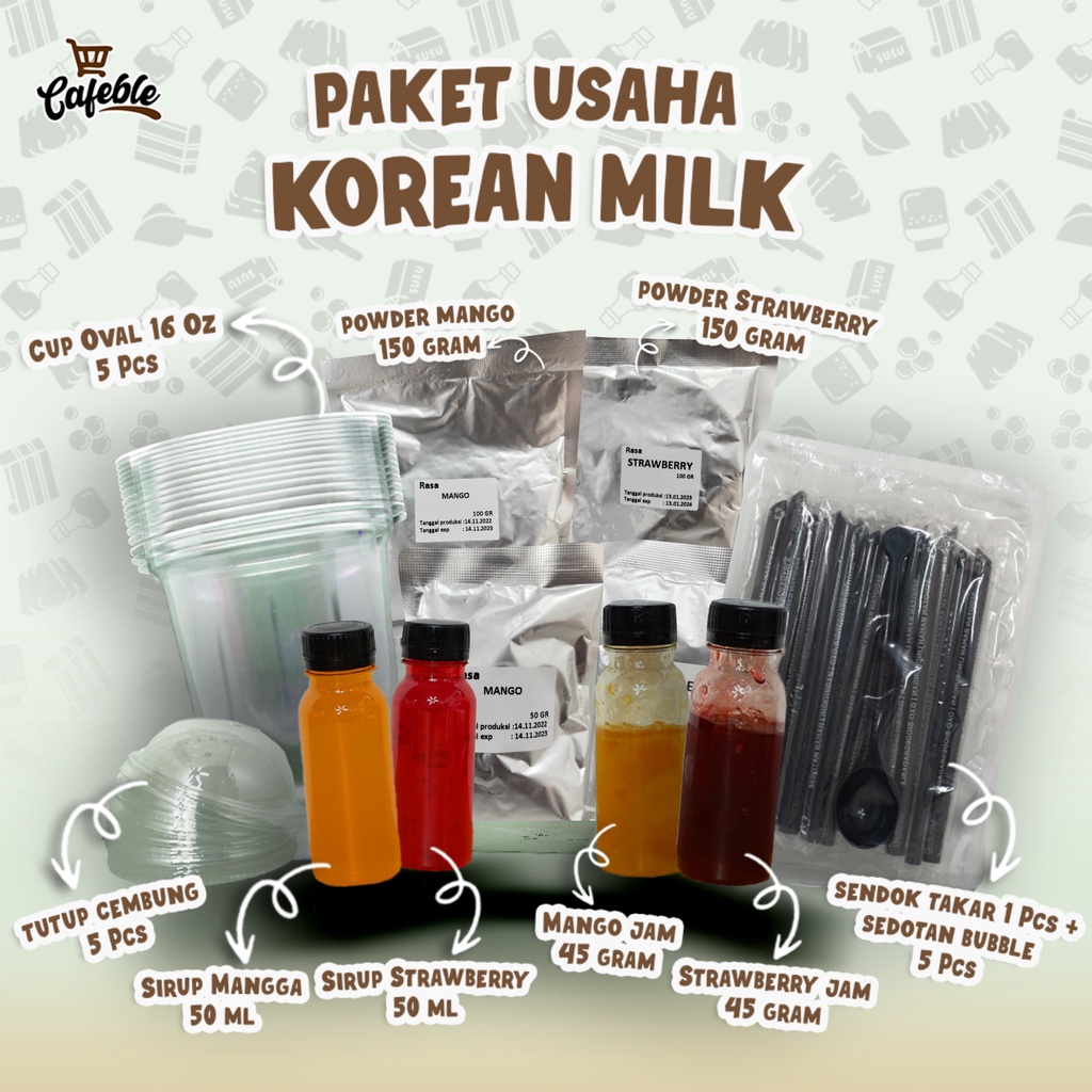 

Paket Usaha Minuman Kekinian Korean Milk