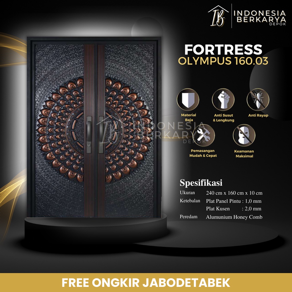 Pintu Baja Fortress Olympus 160.03 (Double Door)