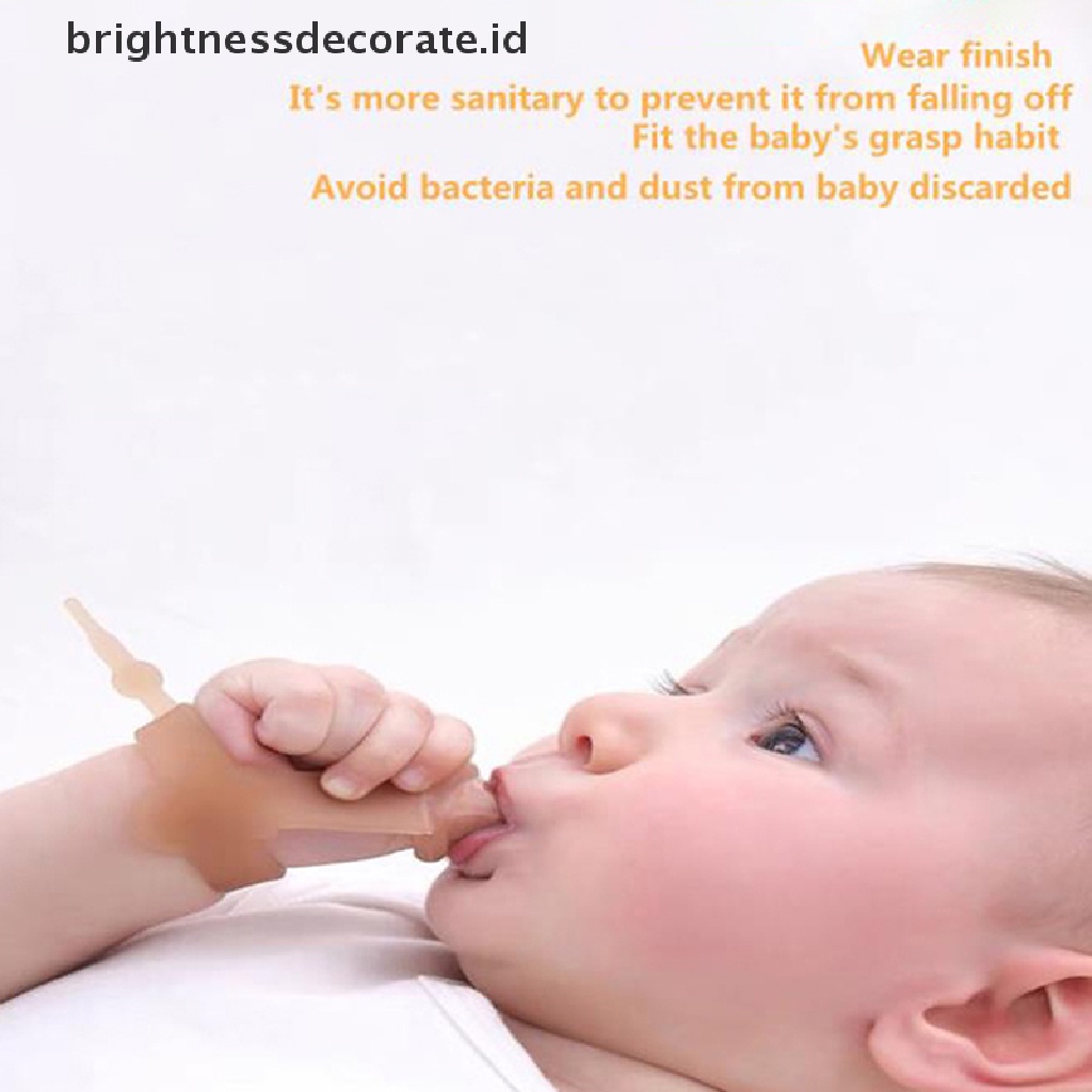 [Birth] Nontoxic Silicone Baby Kids Anak Pelindung Jari Stop Jempol Menghisap Pergelangan Tangan Band [ID]