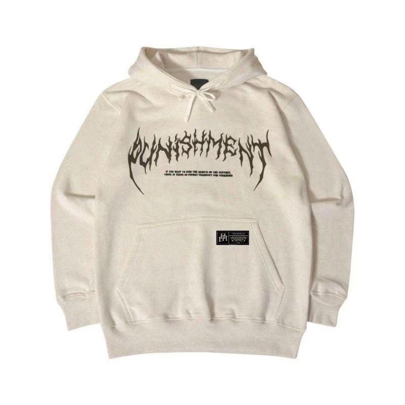 Punishment Hoodie Metal Font 09C Cream Unisex