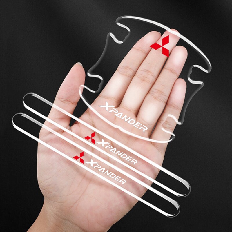 Mitsubishi Xpander Door Handle Protection Mobil Inner Door Bowl Transparan anti Gores Stiker Pelindung Pintu Aksesoris anti Tabrak