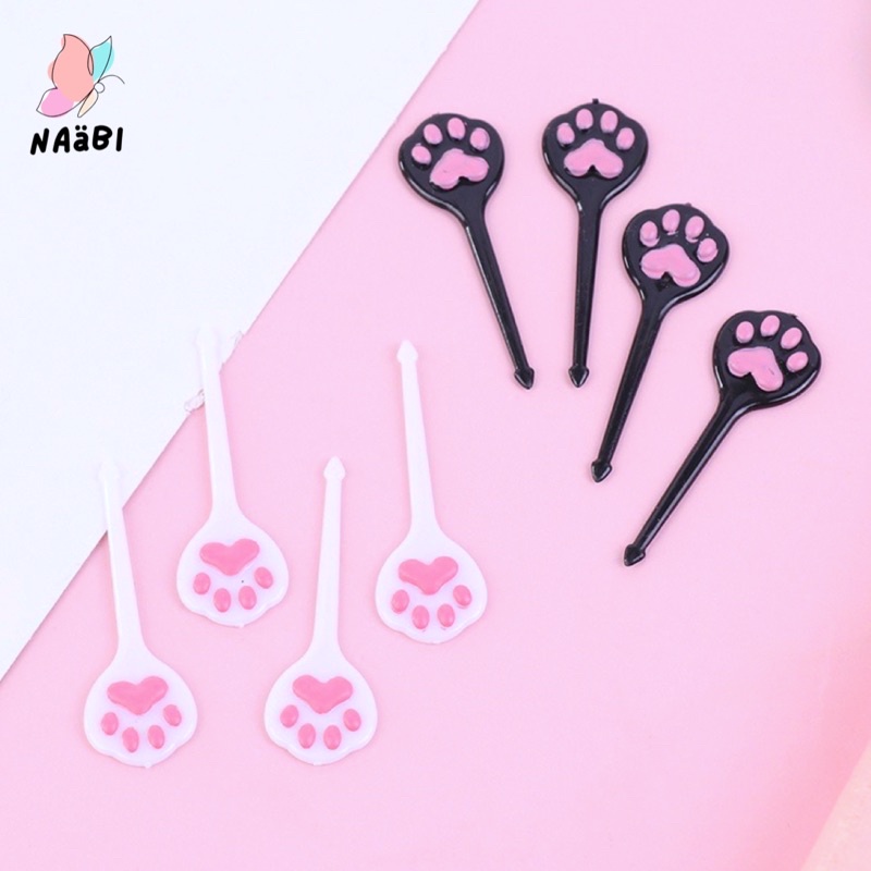 Kitty Claws Food Picks / Tusukan Bento Bentuk Telapak Tangan Kucing