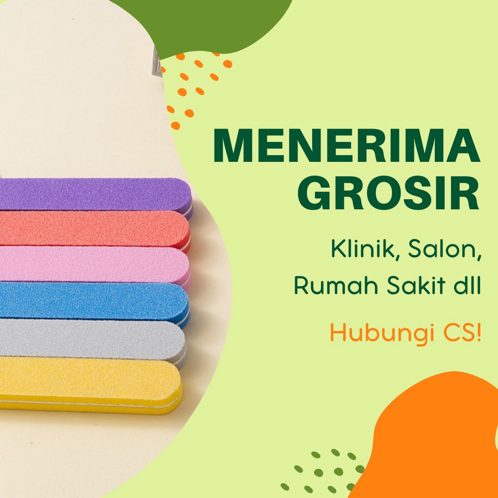 Kikir Kasar Kikir Kuku 100/180 Nail File Model Lurus 1 Pack | Kiki Kuku | Kuku | Nail File