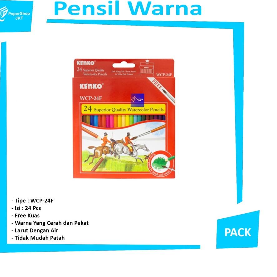 

Trendペ KENKO - Pensil Warna Wcp-24F - Superior Quality Watercolor Pencils