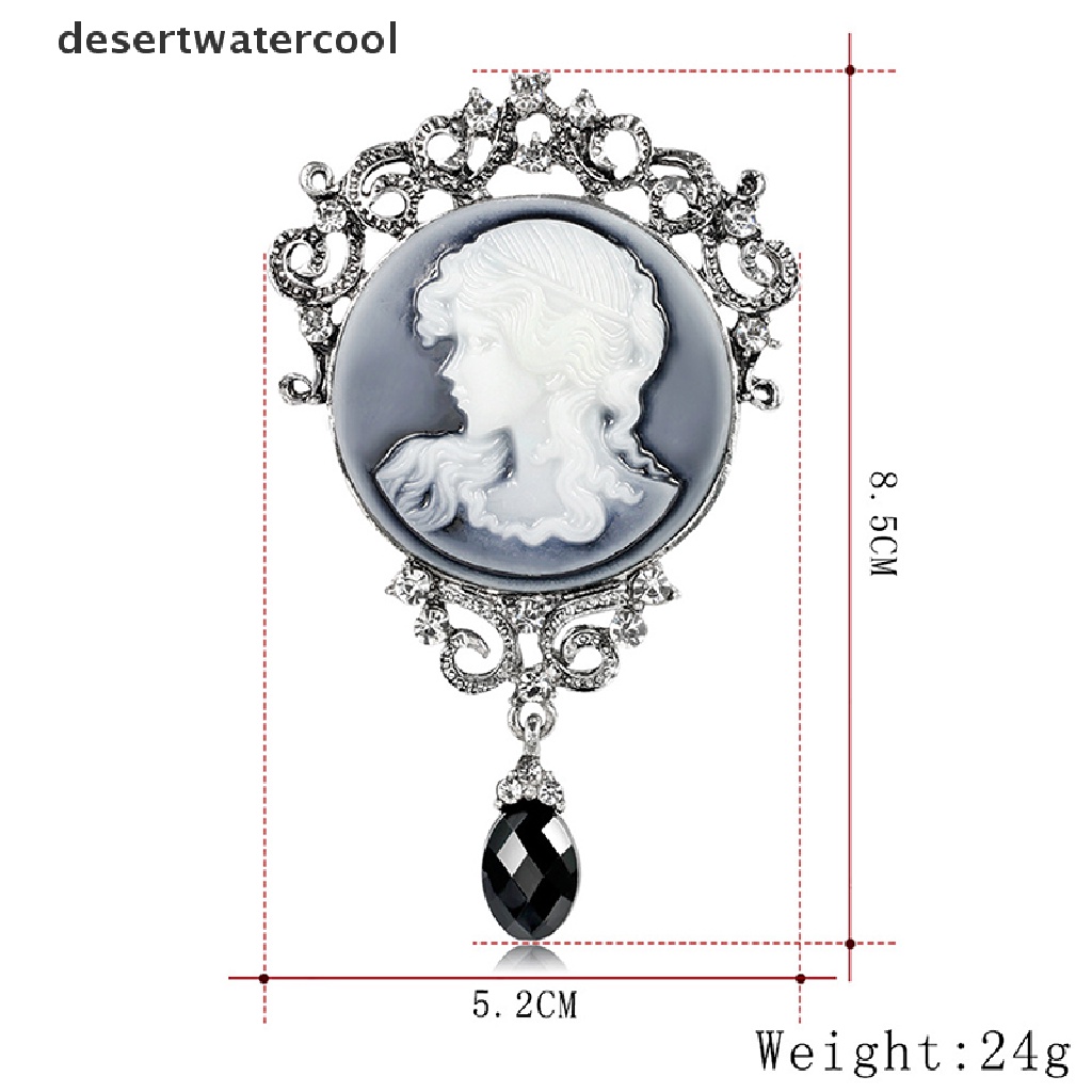 Deid 1 Pcs Cameo Baru Victoria Gaya Kristal Pesta Pernikahan Wanita Liontin Bros Pin Martijn