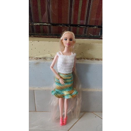 Baju Rajut Barbie dress princess dan dress santai