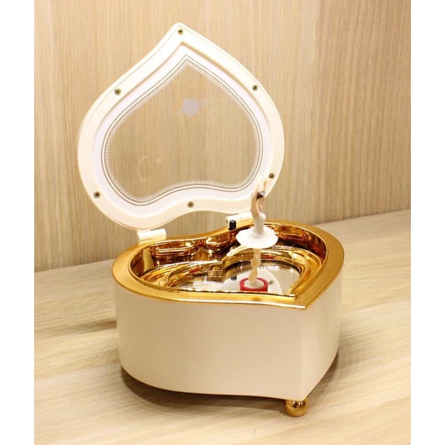 Kotak Musik Kotak Musik Music Box Love Balet Balerina Kaca Kado Hadiah Sedang