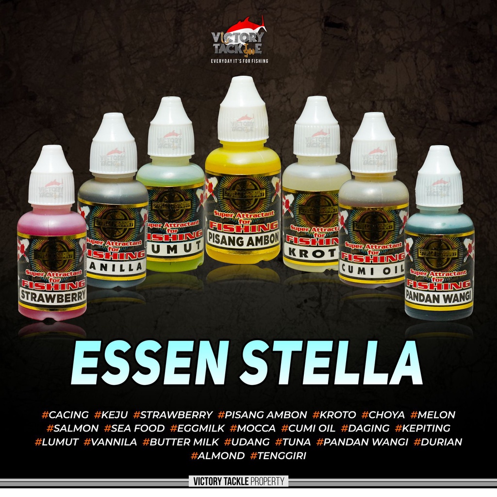 ESSEN STELLA KEMASAN 30 ML BIANG ESSEN AROMA AMISAN ATSIRI BUAH GURIH | ARAMIS KINOY PENGERAS UMPAN IKAN 120 GR
