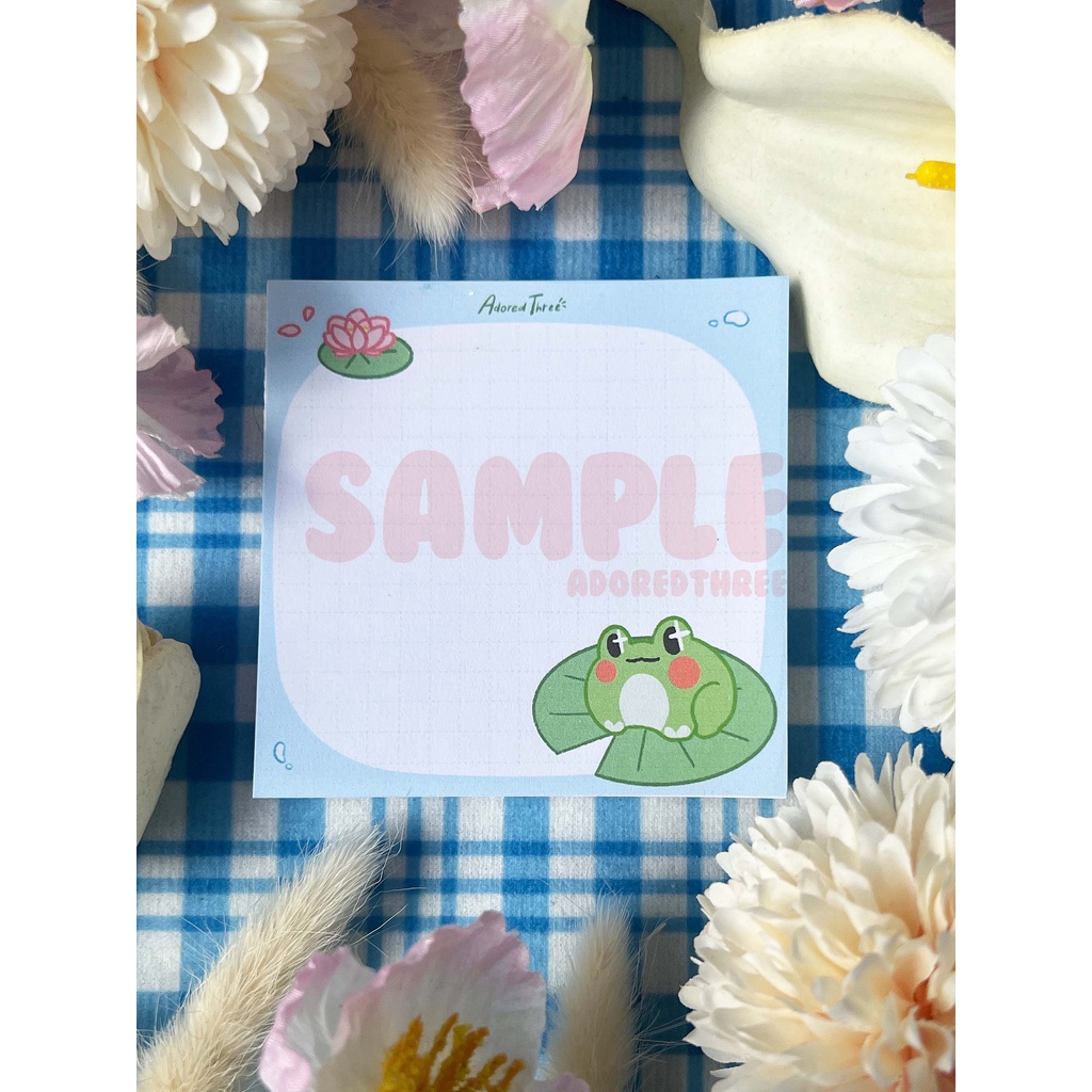 

Ribbit Lotus Memopads | Adored Three | Frog Kodok