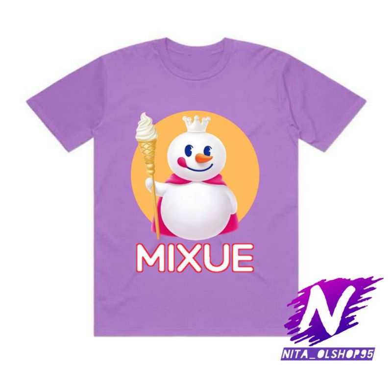 kaos mixue baju anak eskrim mixue