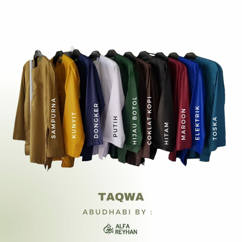 BAJU KOKO TAQWA ABUDHABI ALFA REYHAN | TAKWA LENGAN PANJANG TANPA KERAH