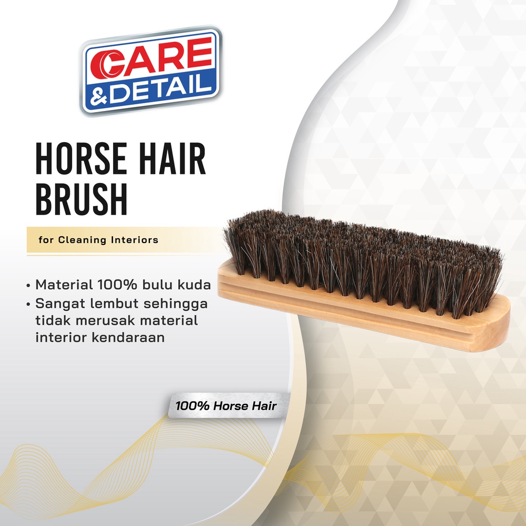 HORSE HAIR BRUSH | Sikat Interior Mobil Leather Upholstery Bulu Kuda Sikat serbaguna