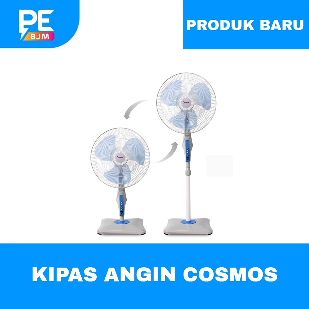 KIPAS ANGIN COSMOS 16 INCH 2 IN 1 STAND DESK FAN 16-SNQ GARANSI RESMI