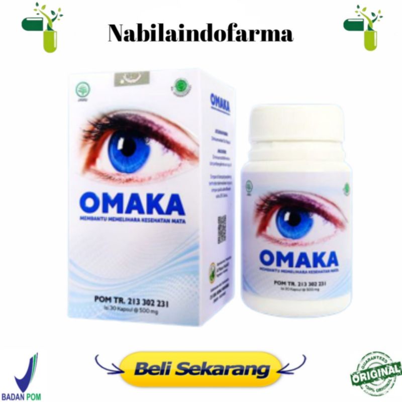 OMAKA ASLI ORIGINAL - Isi 30 Kapsul /Herbal Mata plus Minus /Katarak /Rabun Jauh/ ORIGINAL