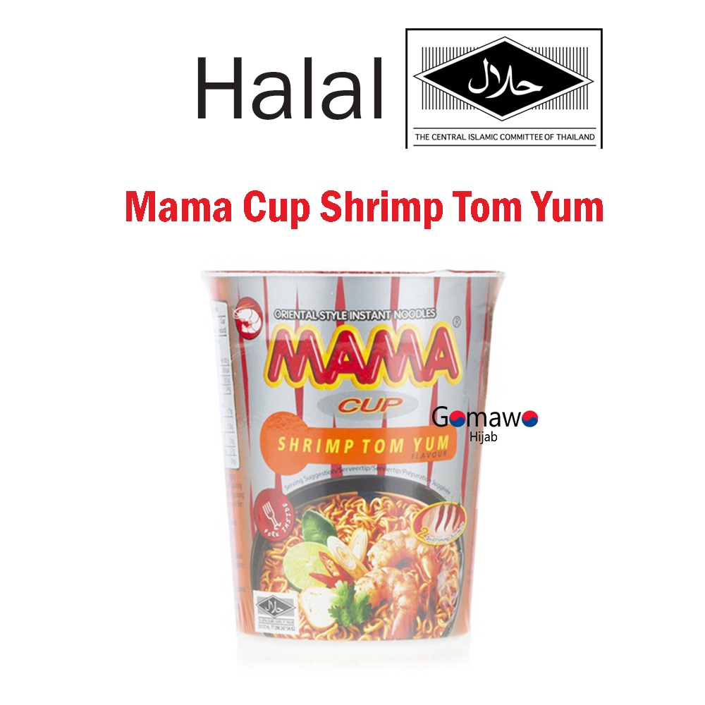 Jual Mie Instan Mama Cup Shrimp Tom Yam Halal Thailand Shopee Indonesia