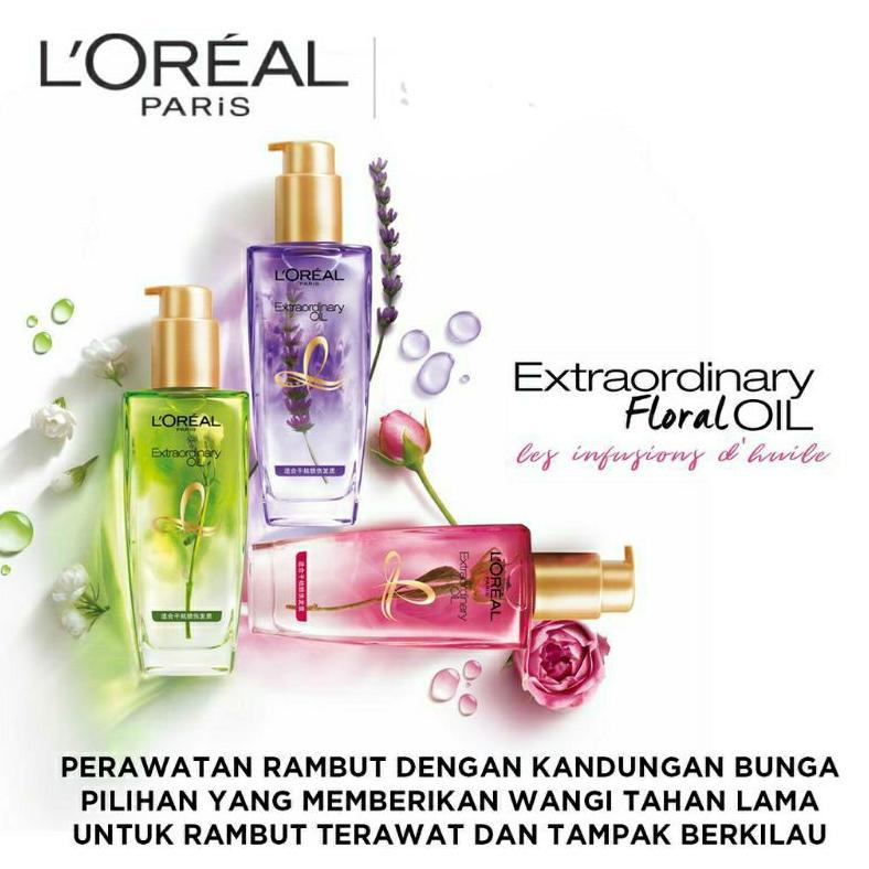 LOREAL ELSEVE Extraordinary Oil Floral Jasmine 100ml / Floral Rose 100ml / Floral Lavender 100ml