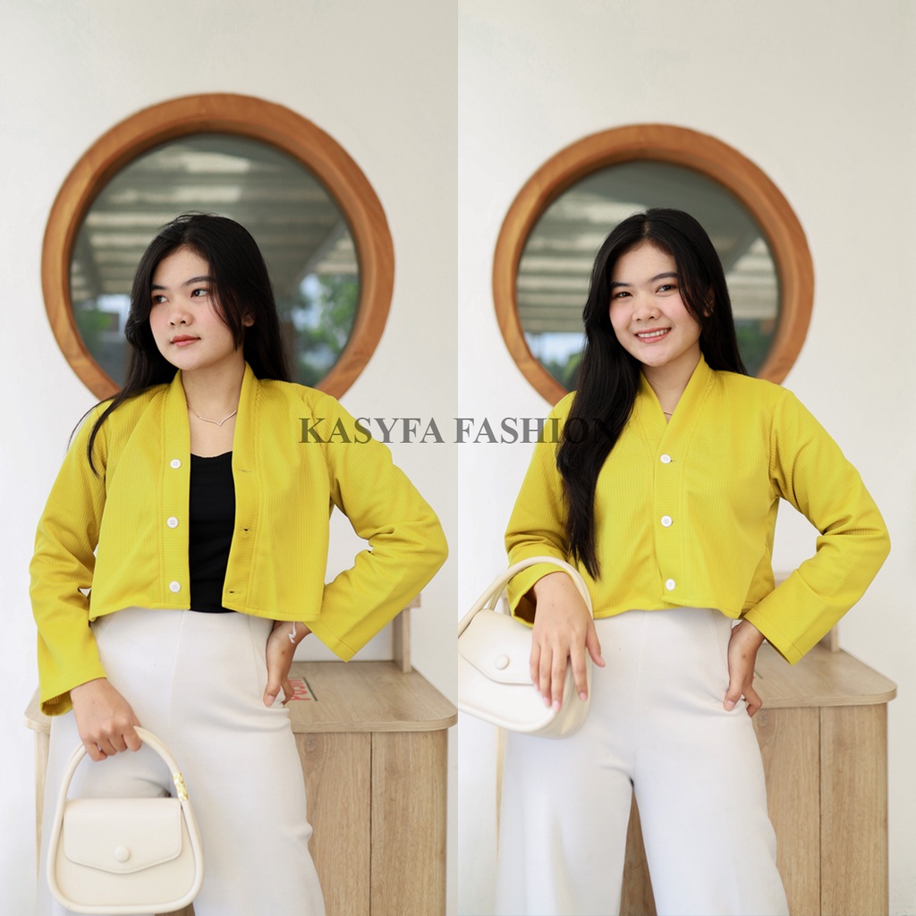 NAOMI CARDI CROP KNIT // OUTER KNITWEAR WANITA