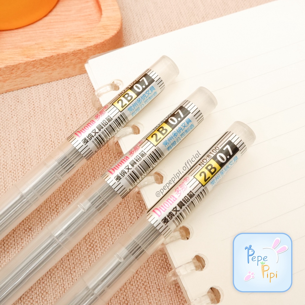 Pensil Refill Duona NO. 8100 Mekanik 2B 0,7 Refill Pensil Isi Ulang Pensil 0.7mm Refil Pensil Pencil