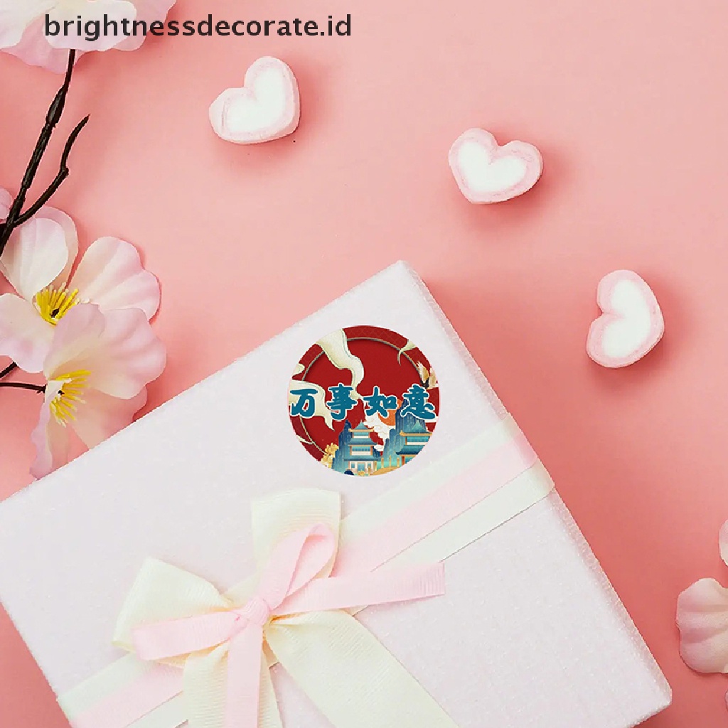 [Birth] 500pcs/roll 2.5cm 2023stiker Segel Happy New Year Holiday Greeg Labels [ID]