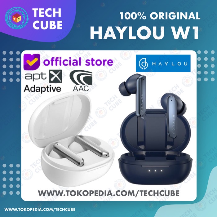 HAYLOU W1 TWS APTX WIRELESS EARPHONE HEADSET BLUETOOTH ALT GT1 GT5 PRO