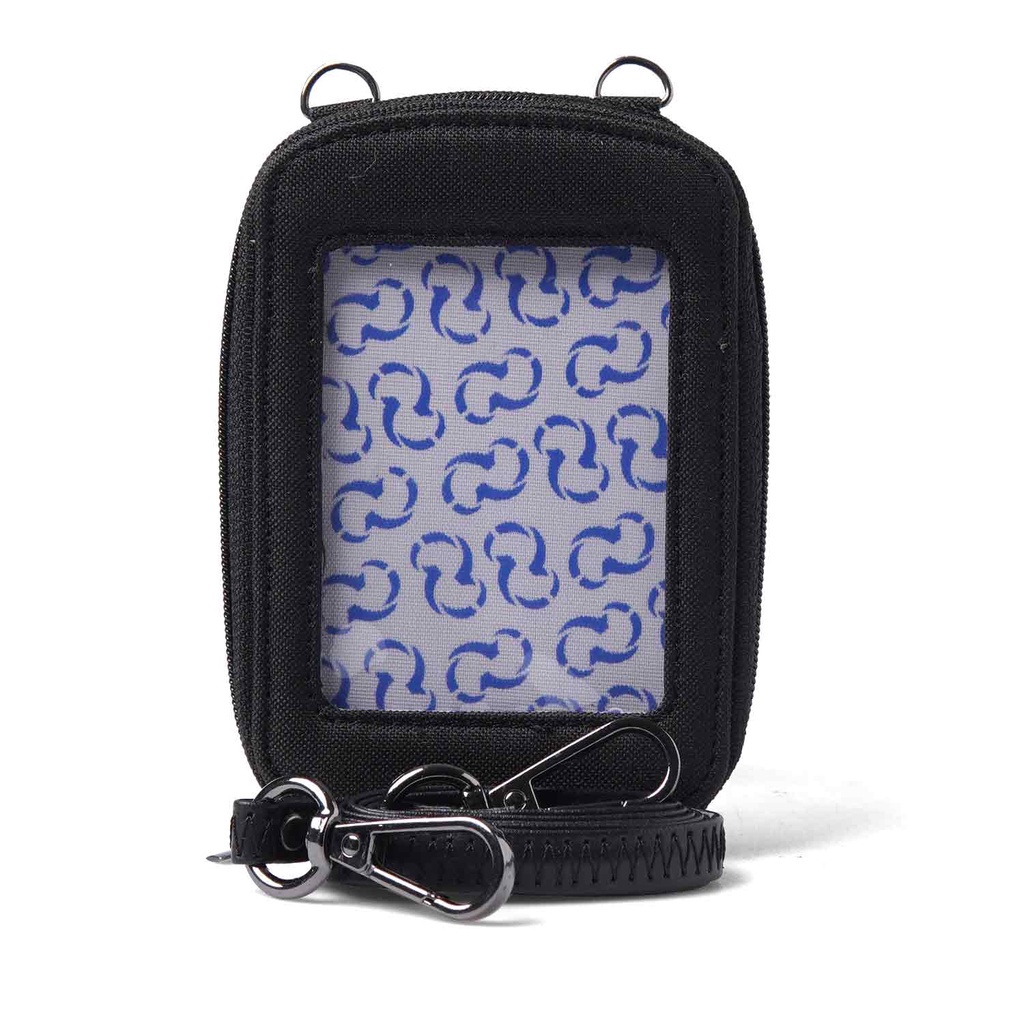 (Aii.beauty) Wallts Bristol Multipurpose - Black - Lanyard Id Card Name Tag Id Card