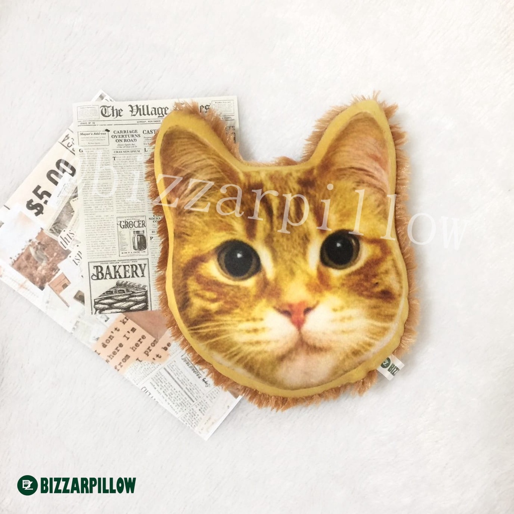 BIZZARPILLOW PAKET BANTAL KEPALA KUCING SIZE S ISI 6PCS BZ346