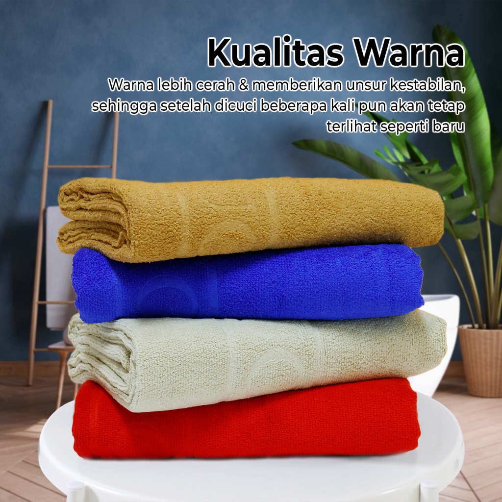 Handuk Mandi Gucci Jumbo Premium Motif Embos Terbaru Ukuran 70x140cm Bahan Polyester Dewasa Pria Wanita Perlengkapan Rumah Tangga Kamar Mandi Import - H10-C - Lucky Star