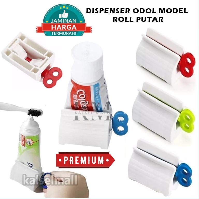 Dispenser Odol Model Roll Putar Alat Peras Penjepit Penggulung Pasta Gigi Alat Putar Pencet Gulung Jepitan Tempat Wadah Sikat Gigi Tube Roller ACK27