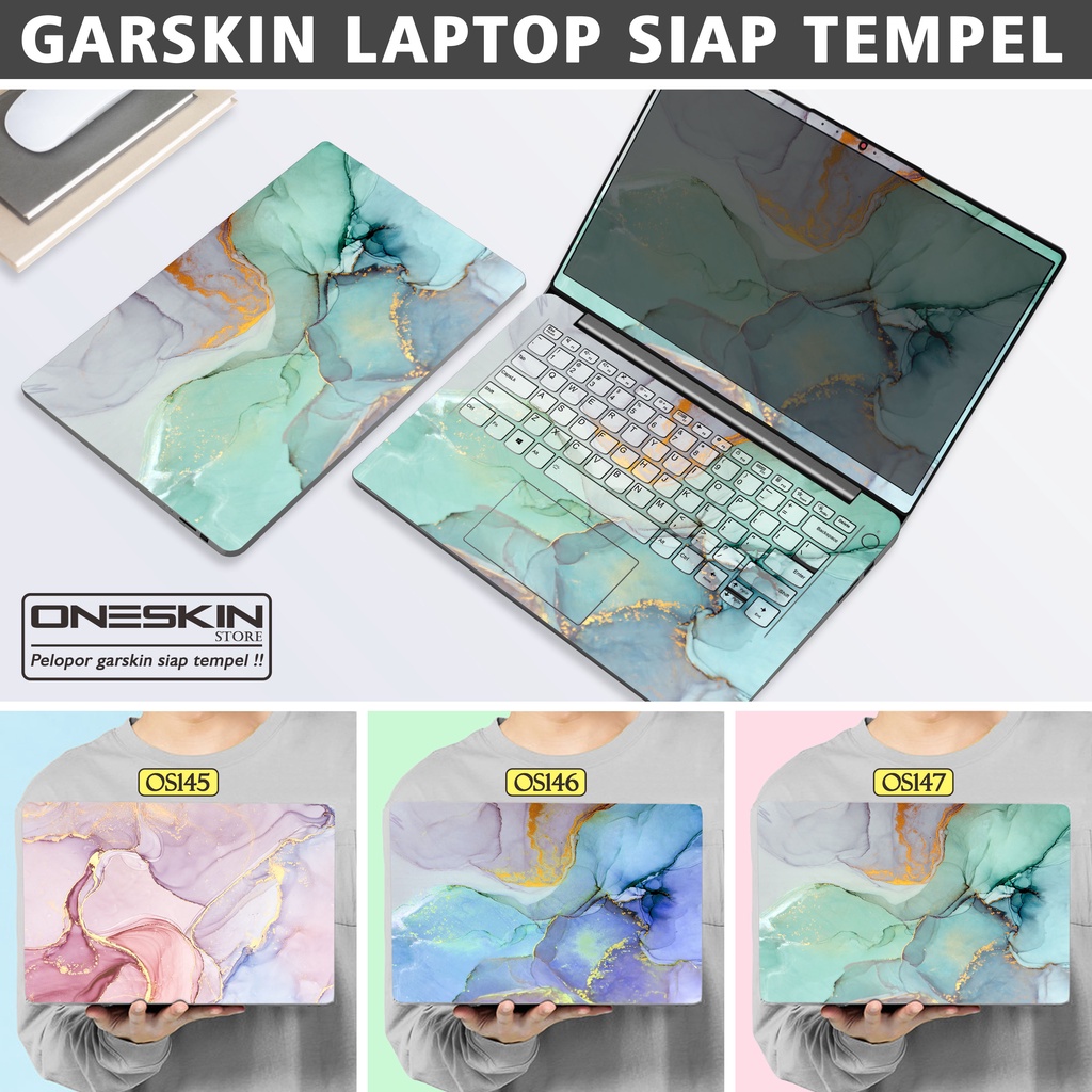 Garskin Sticker Laptop Protector Macbook Full Body Bottom Bezel Palmrest Skin Marble Splash