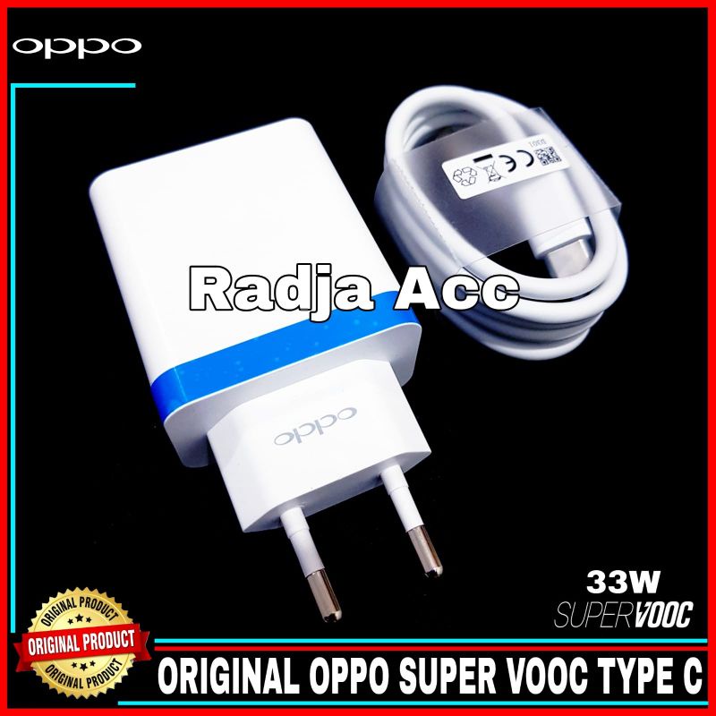 Charger Oppo A57 2022 A74 A76 SUPER VOOC 33 Watt ORIGINAL 100% Type C