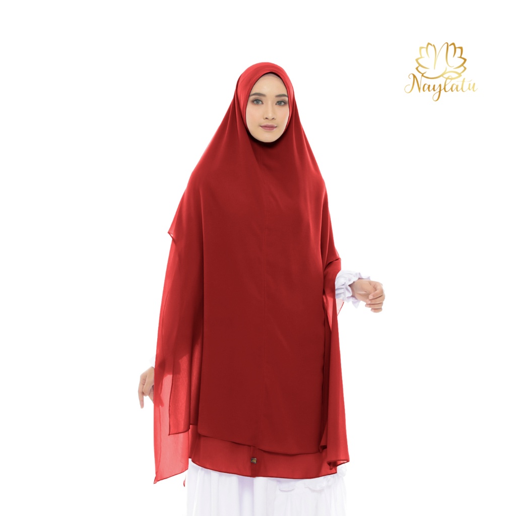 𝐍𝐚𝐲𝐥𝐚𝐭𝐮 - Khimar Syari Nonpad Jumbo Handsplit Naylatu FREE CADAR