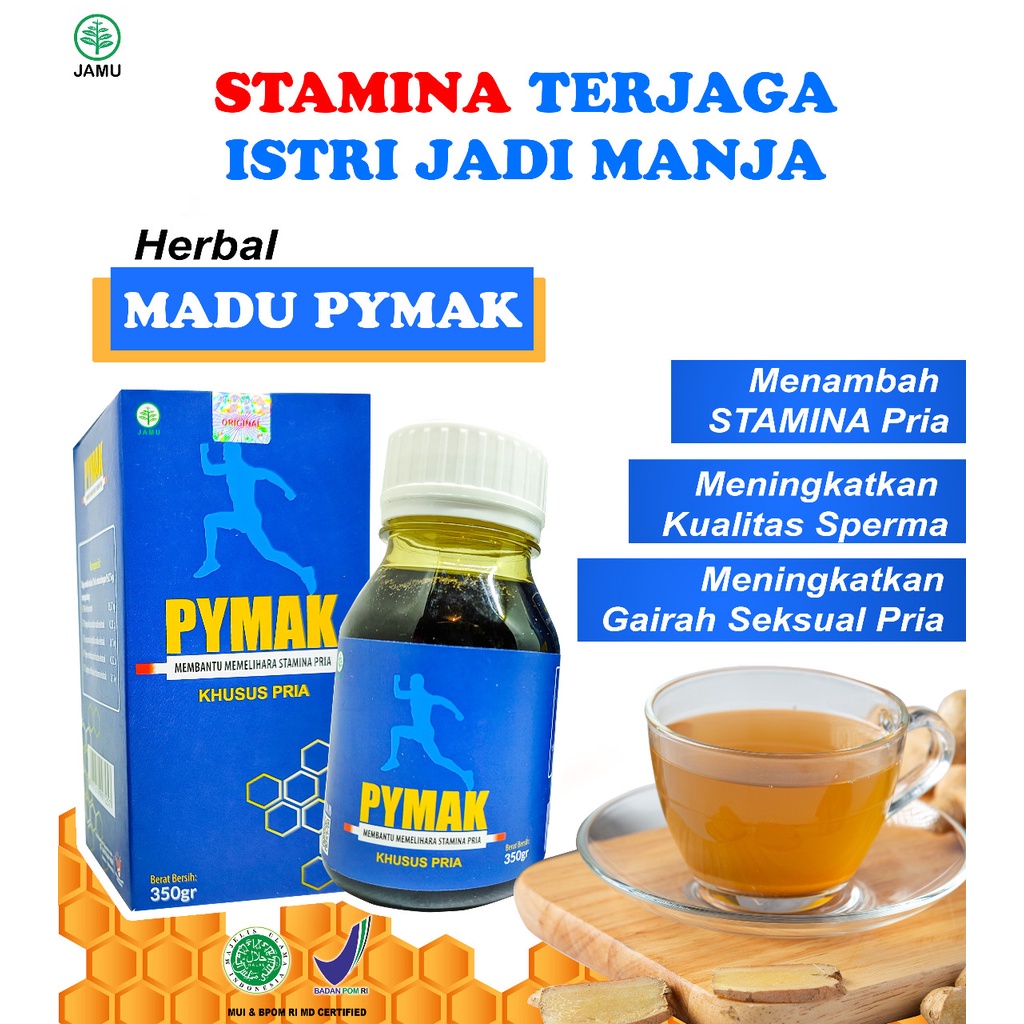 [BPOM] Herbal Madu PYMAK Meningkatkan Gairah Pria  Penambah Stamina Pria Mempererat Hubungan Suami Istri Herbal Ejakulasi Dini dan Tahan Lama Vitamin Stamina Pria