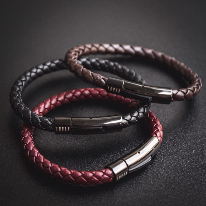 Gelang Cowok / Gelang Pria / Gelang Kulit / Gelang Lucan