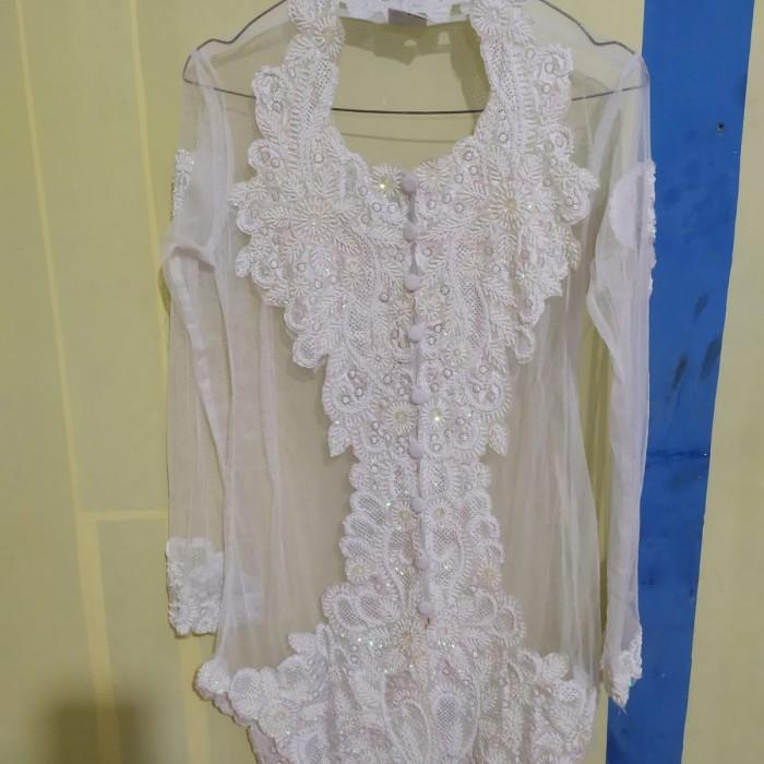 Kebaya Akad Nikah Pengantin Putih Kebaya Tile Putih 53