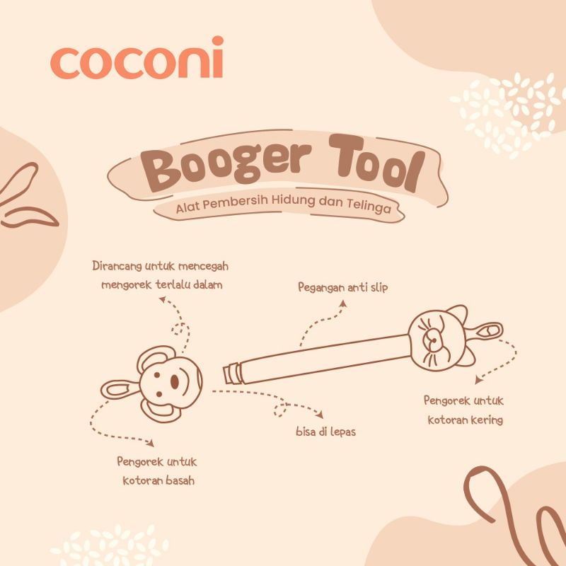 Coconi Ear &amp; Nose Booger Tool / Pembersih Hidung dan Telinga Bayi Anak