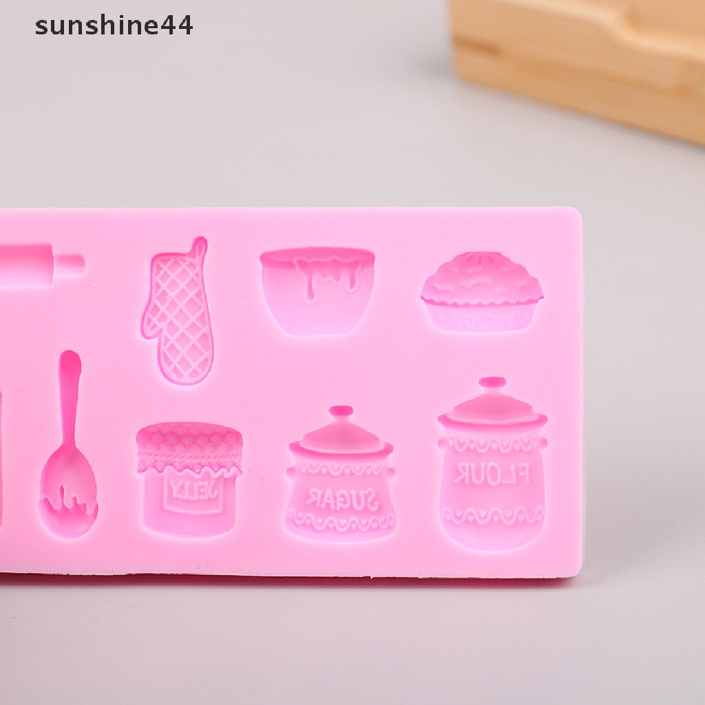 Sunshine Bakeware Cetakan Panci Dan Wajan Bentuk Cetakan Silikon Fondant Cake Decorag Tool.