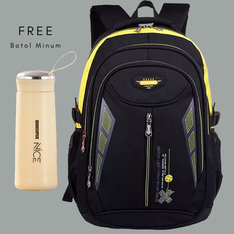 Tas Ransel ANAK LAKI-LAKI DSHILANG+BOTOL+COVER HUJAN RANSEL ANAK SEKOLAH SD,SMP,SMA