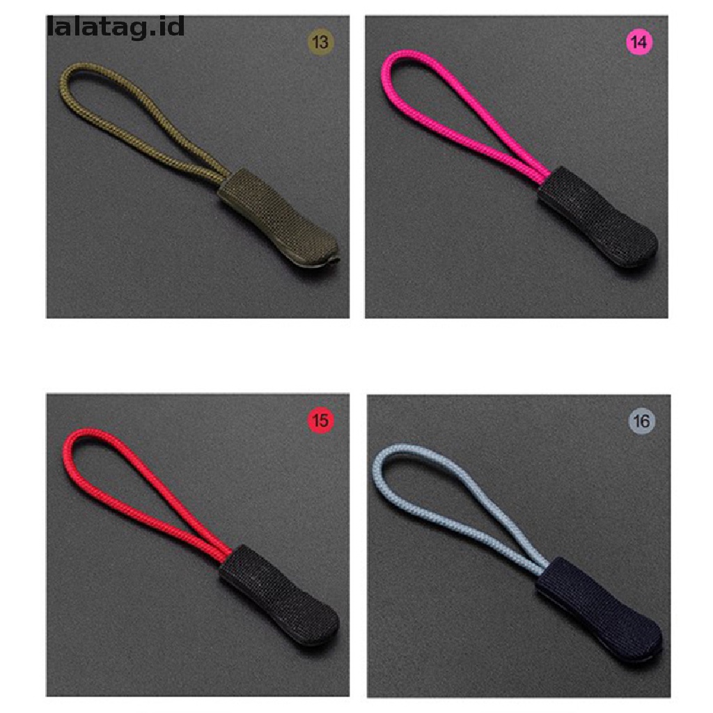 [lalatag] 20pcs Zipper Pull Puller End Fit Rope Tag Pengganti Klip Zip Cord Tab [ID]