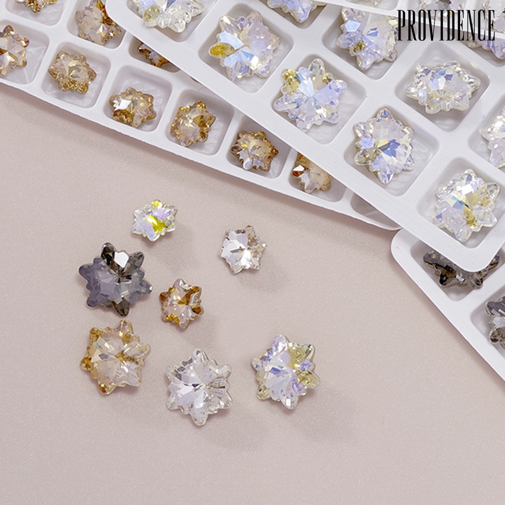 Providence 2Pcs Nail Art Berlian Imitasi Menunjuk Bawah Bersinar Tiga Dimensi DIY Berkilau Berkilau Tidak Teratur Manicure Berlian Palsu Wanita Pasokan