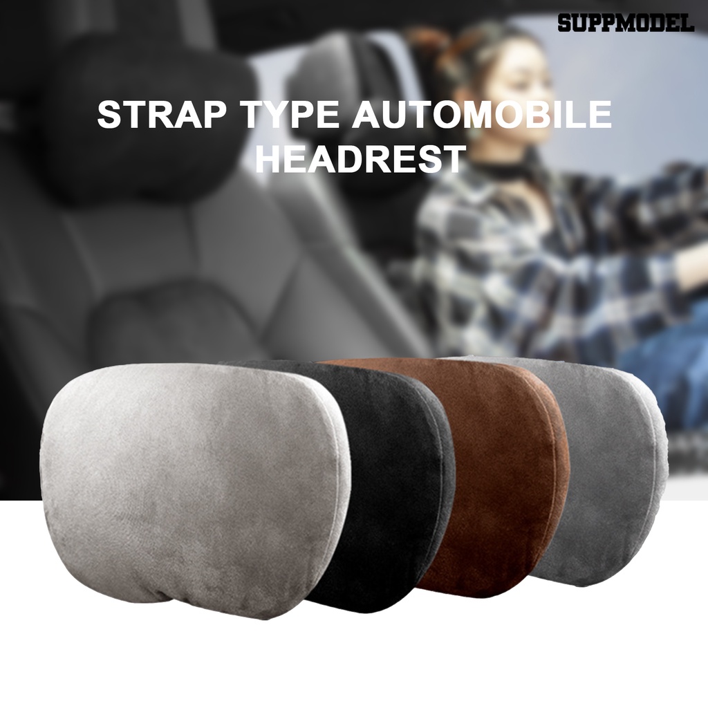 [SM] 2pcs/set Bantal Sandaran Kepala Tekstur Lembut Nyaman Bernapas Removable Tahan Aus Penyangga Leher Punggung Desain Ergonomis Car Lumbar Support Cushion Untuk Mobil