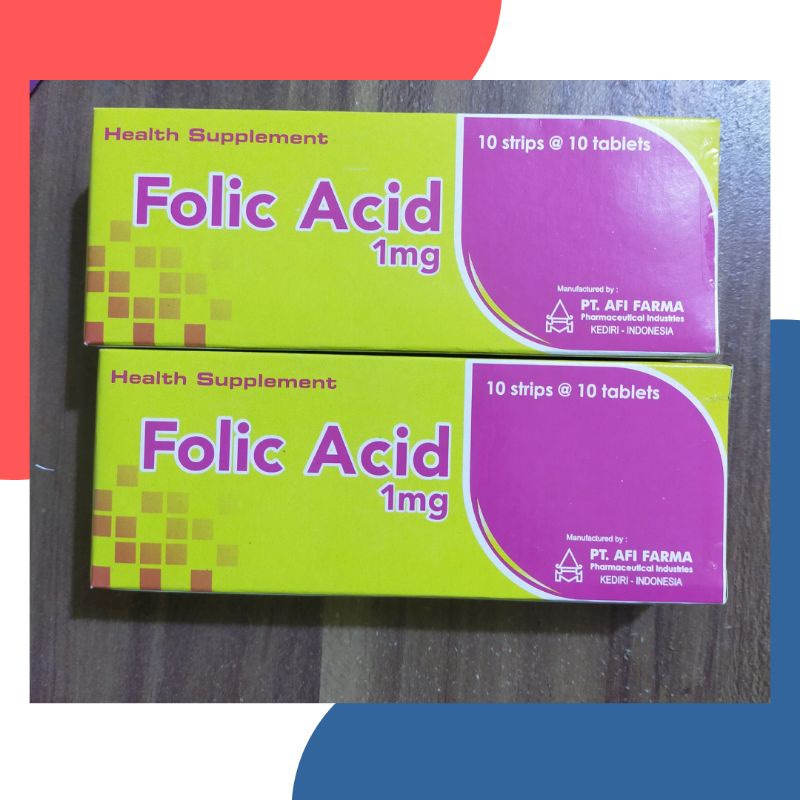 Folic acid 1 mg perbox isi 100