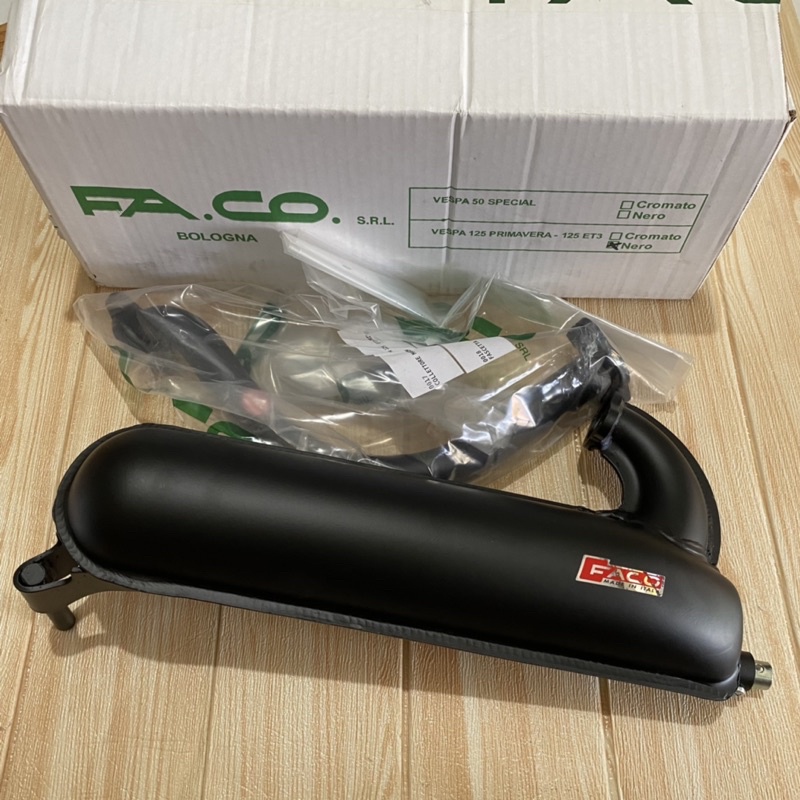 knalpot faco hitam ORIGINAL vespa smallframe pts special et3 darling