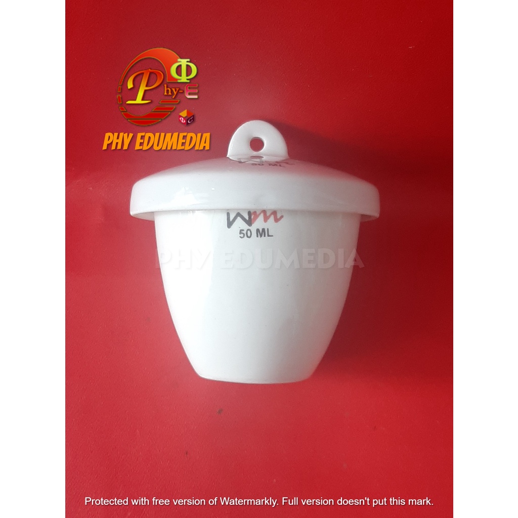 Crucible / Krusible / Tabung Porselen Krusibel 50ml / Crucible Porclain 50ml / Cawan Krusibel 50ml