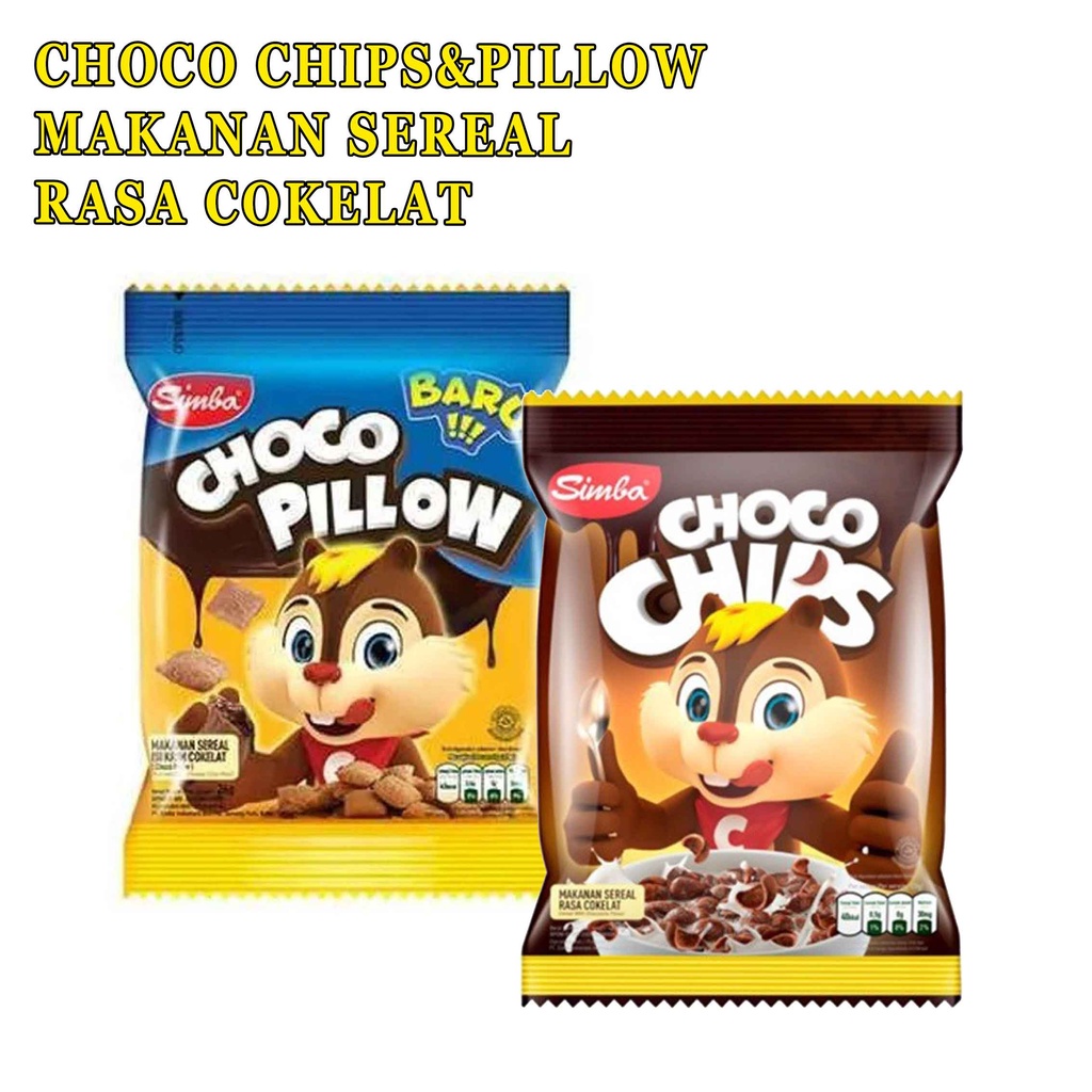 Choco chips &amp; pillow* makanan seral* choco chips rasa cokelat