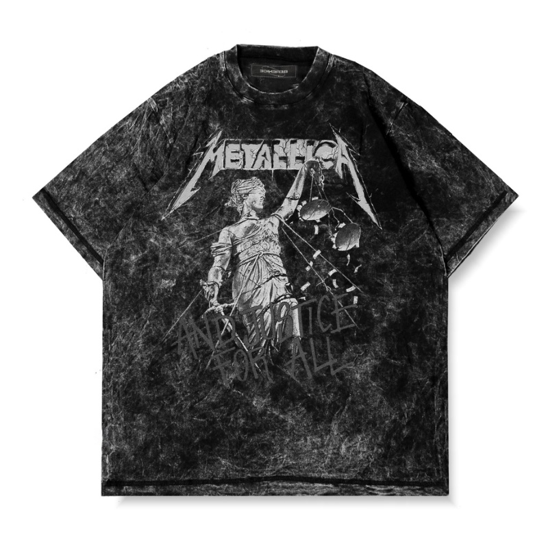 Ash T-shirt Oversize ACDC OF ROCK Washed